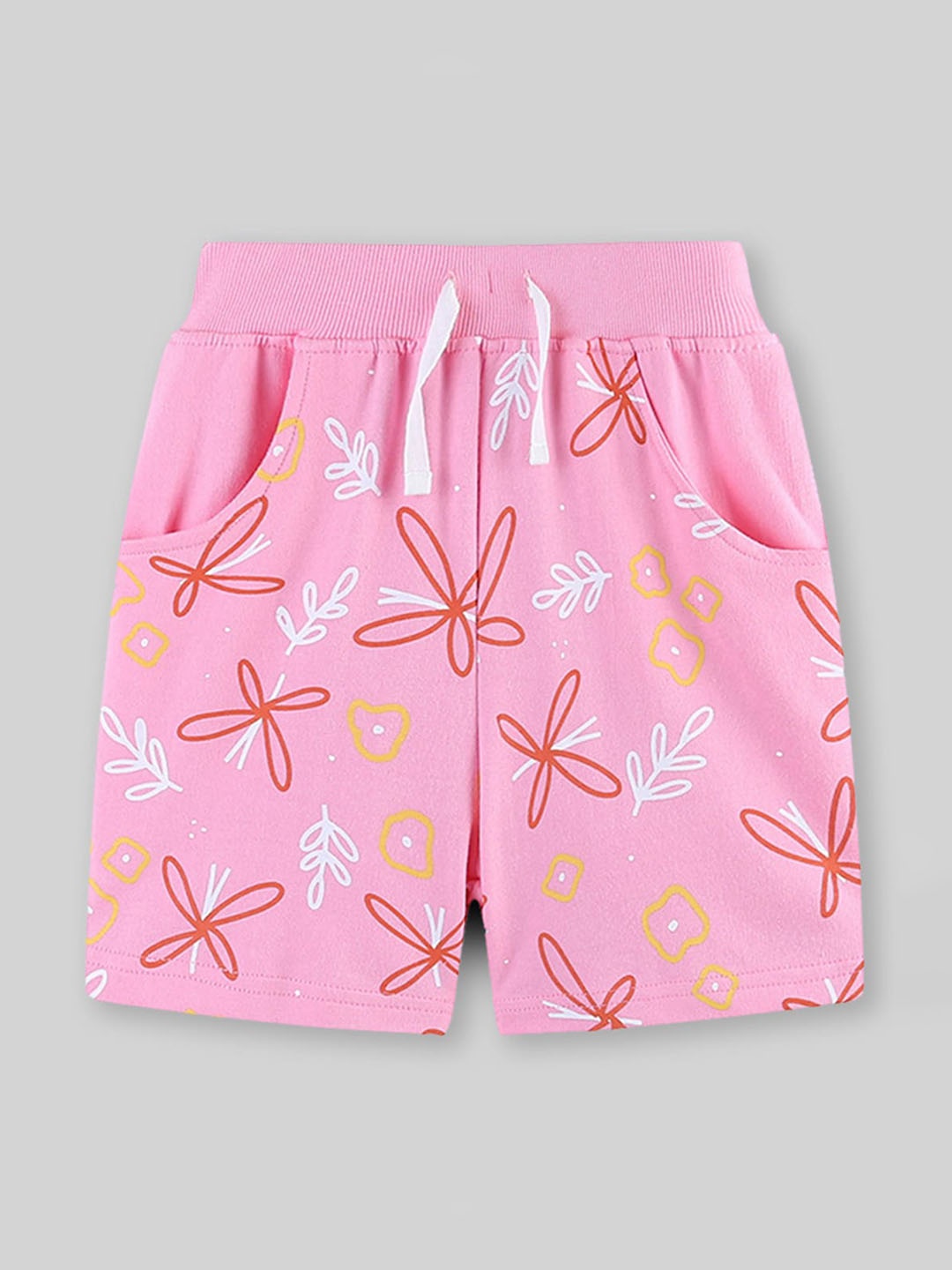 

INCLUD Girls Conversational Printed Regular Shorts, Pink