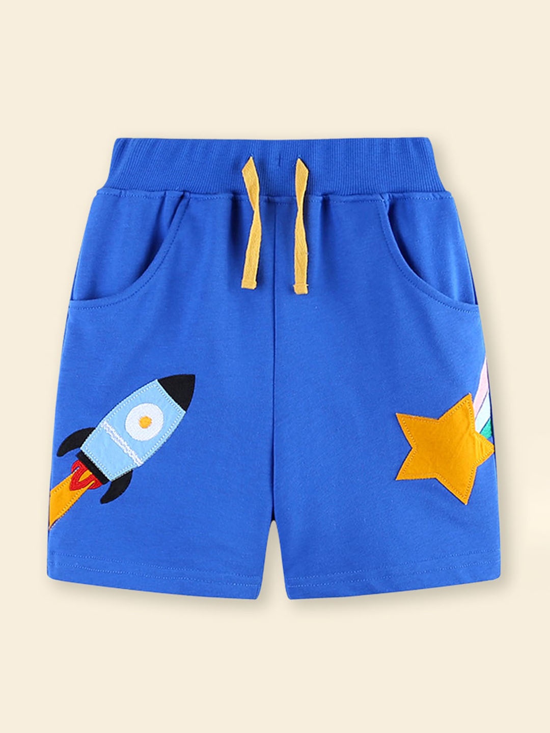 

INCLUD Boys Printed Mid-Rise Shorts, Blue