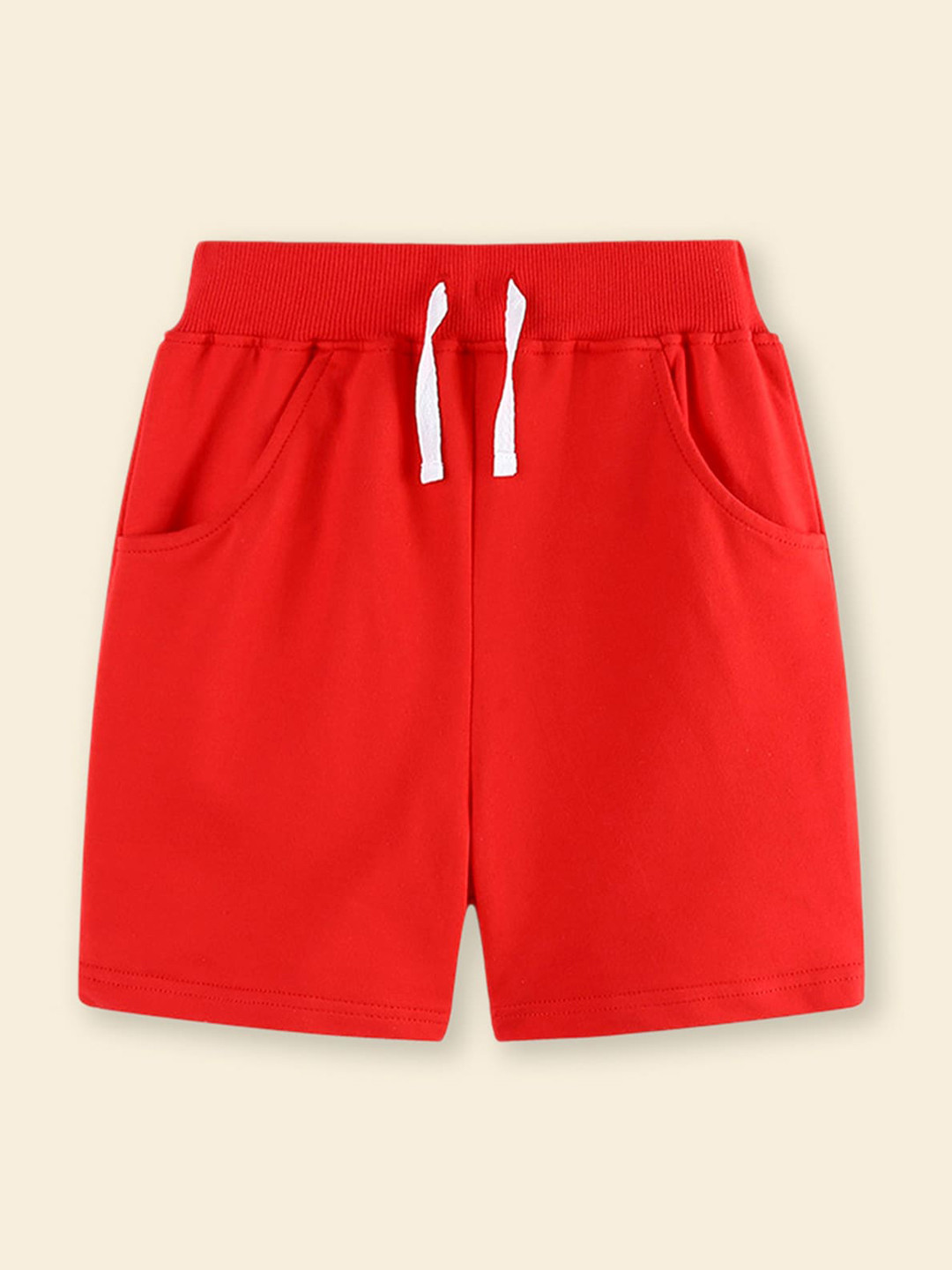 

INCLUD Boys Mid-Rise Regular Shorts, Red