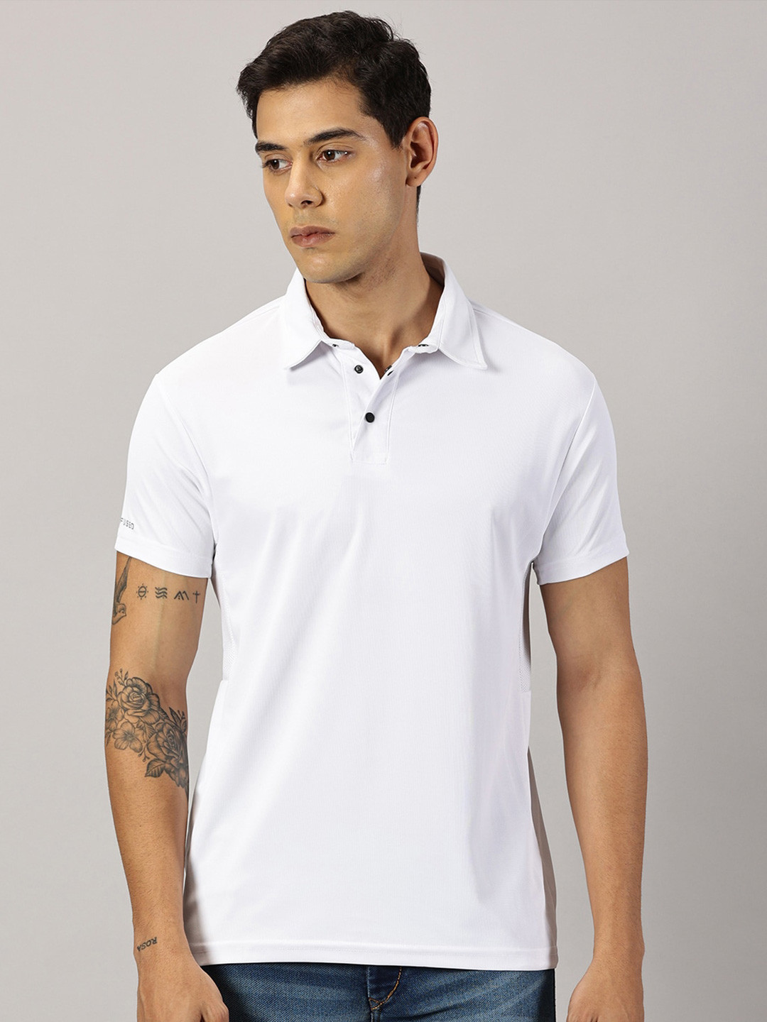 

BLUE TYGA Odor Free Polo T-Shirt, White
