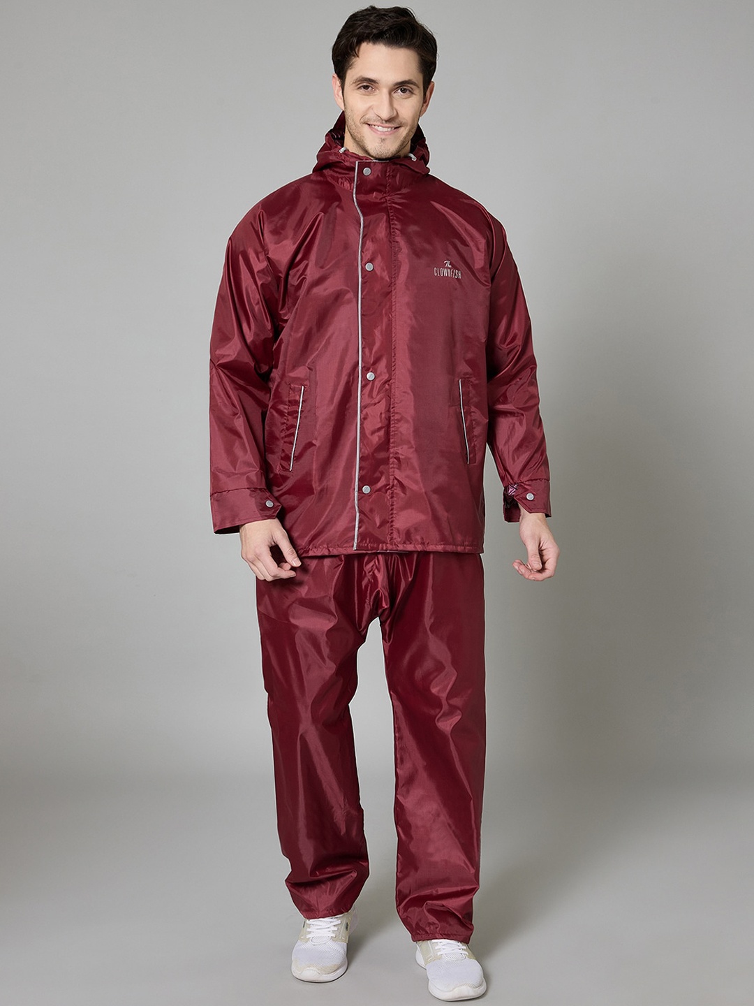 

THE CLOWNFISH Prime Pro Waterproof Rain Jacket With Trousers, Maroon