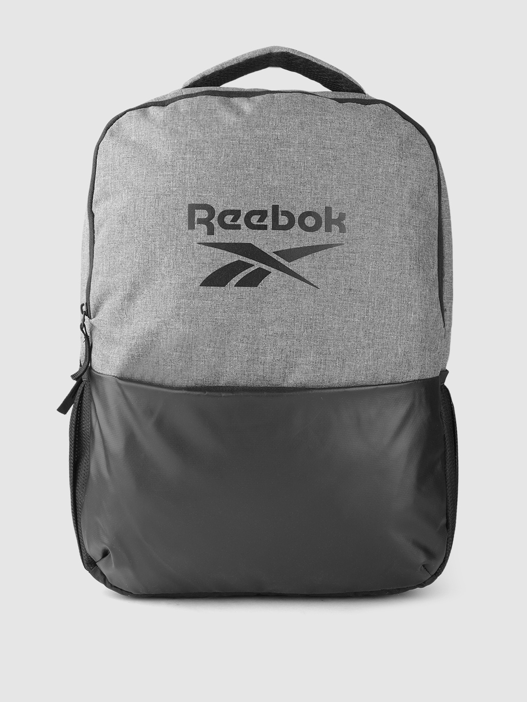 

Reebok Unisex Brand Logo Printed Colourblocked Backpack 16.3 L, Grey