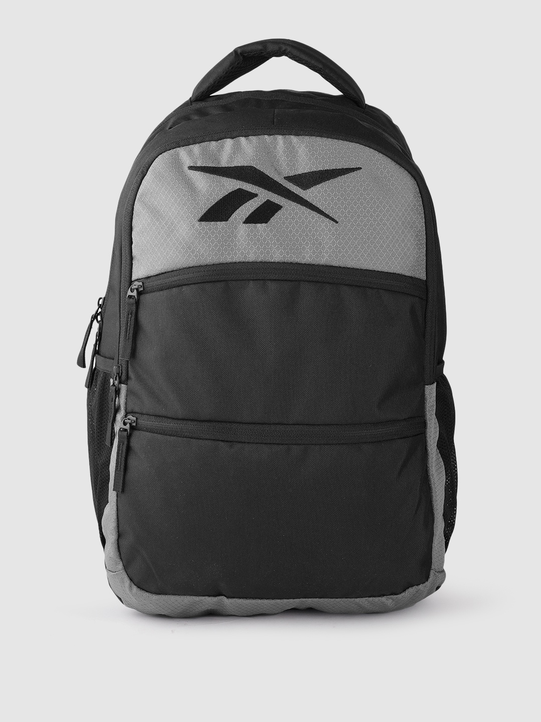 

Reebok Unisex Brand Logo Printed Colourblocked Backpack 17.1 L, Grey