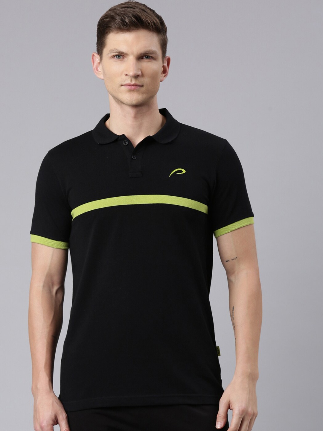 

Proline Polo Collar Short Sleeves Cotton Regular Fit T-shirt, Black