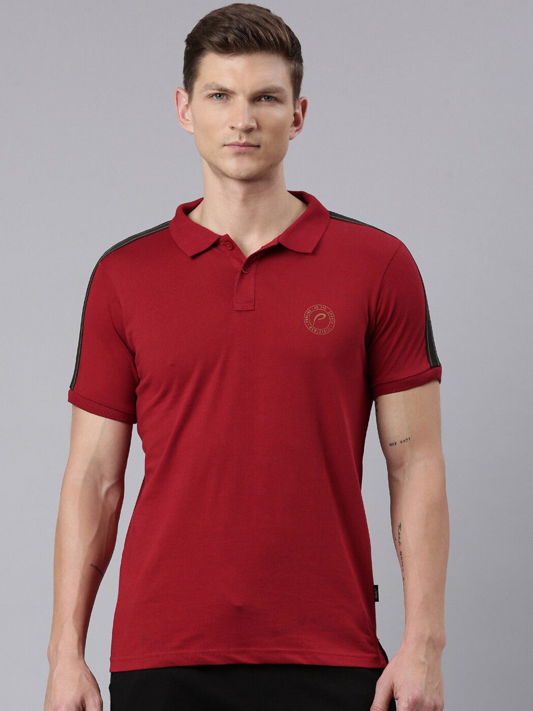

Proline Polo Collar Short Sleeves Cotton T-shirt, Red