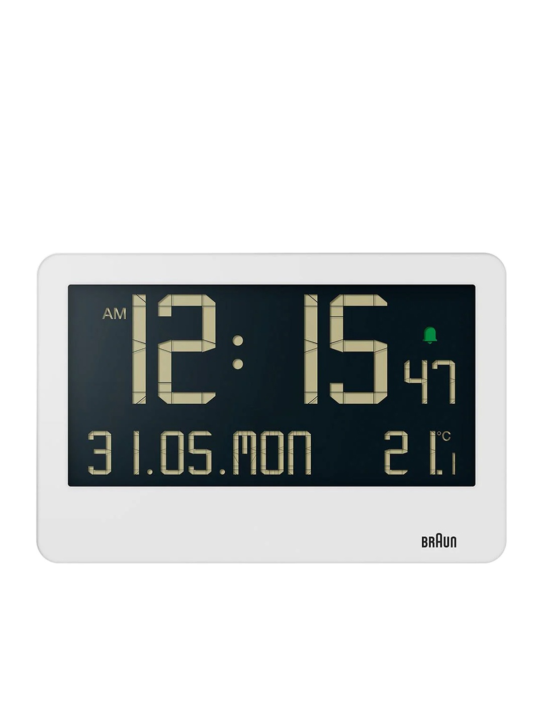 

Braun White Contemporary Rectangle Shaped Digital Table Clock