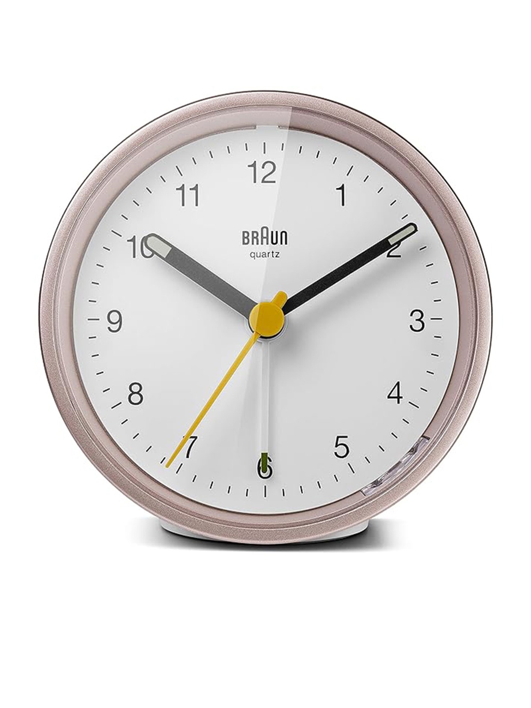 

Braun Classic White & Rose Gold Traditional Round Alarm Clock