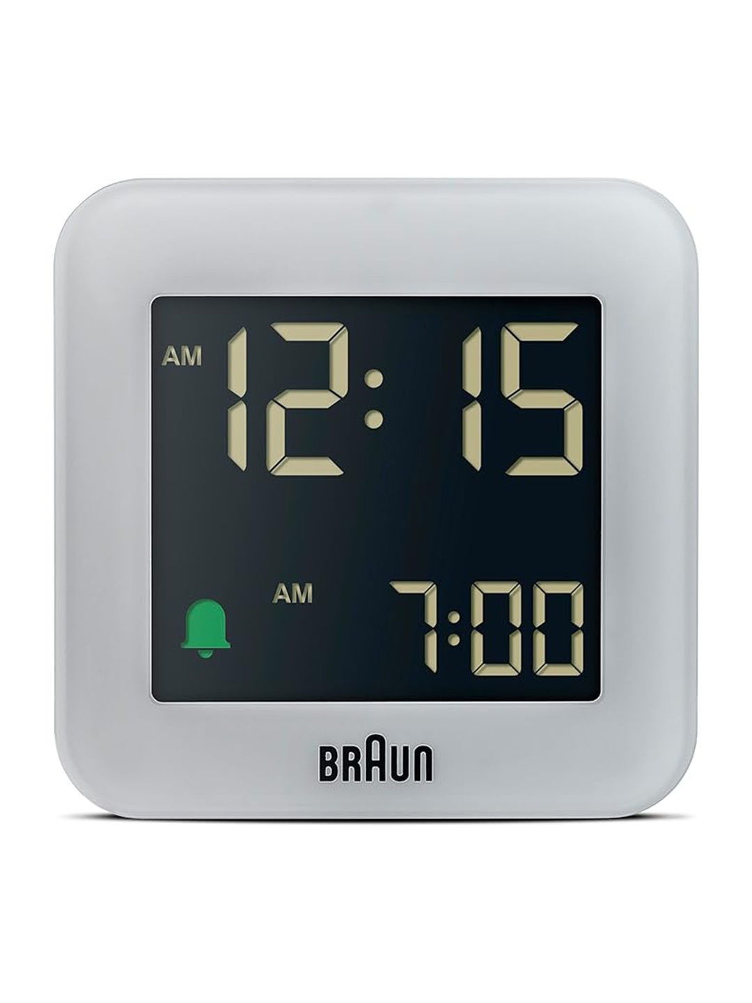 

Braun Grey Contemporary Digital Square Alarm Clock