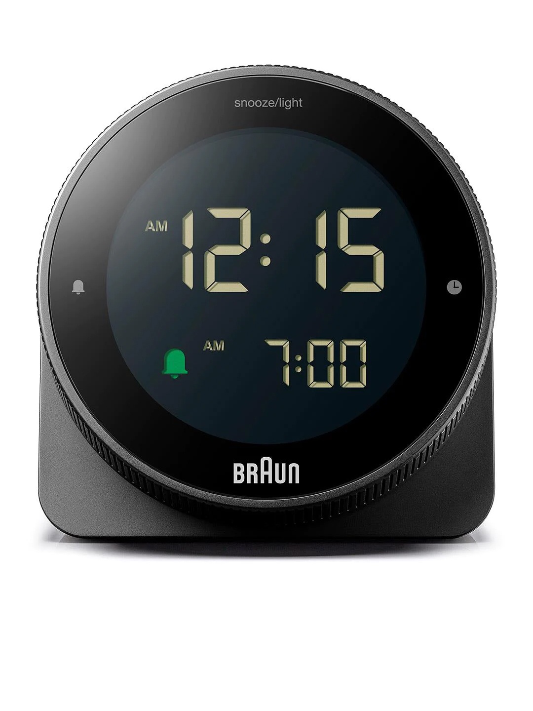 

Braun Black Contemporary Round Shaped Digital Alarm Clock