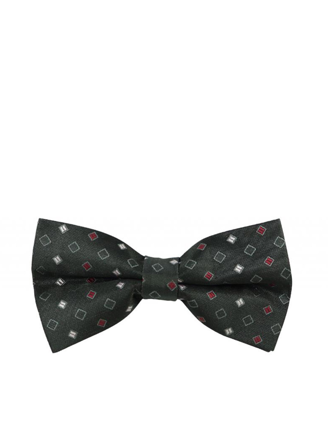 

The Tie Hub Men Printed Microfiber Bow Tie, Black