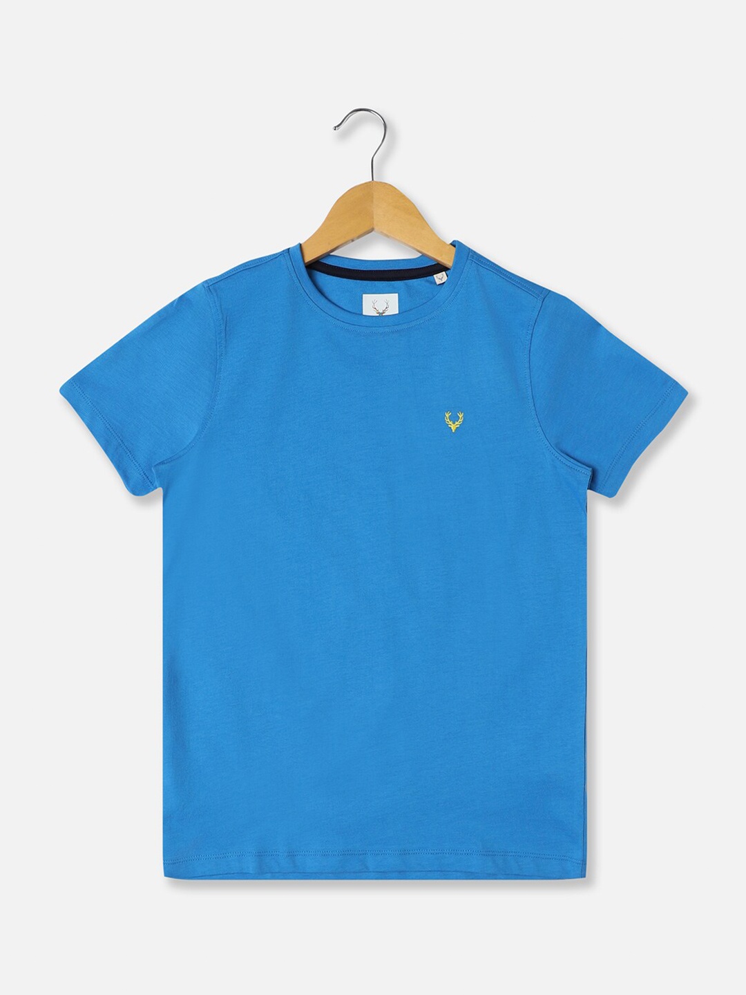 

Allen Solly Junior Boys Round Neck Short Sleeves Cotton T-shirt, Blue