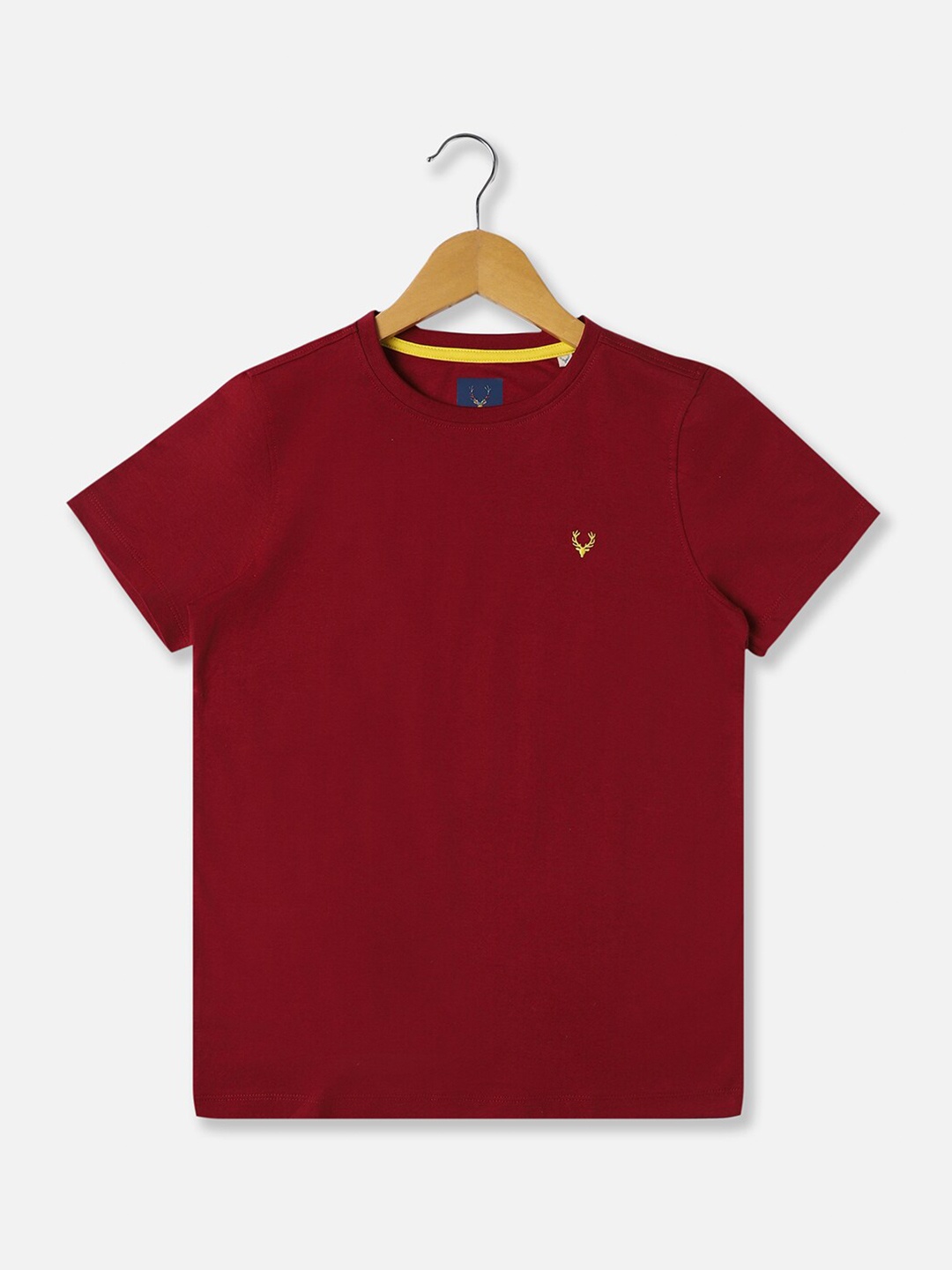 

Allen Solly Junior Boys Round Neck Short Sleeves Cotton T-shirt, Red