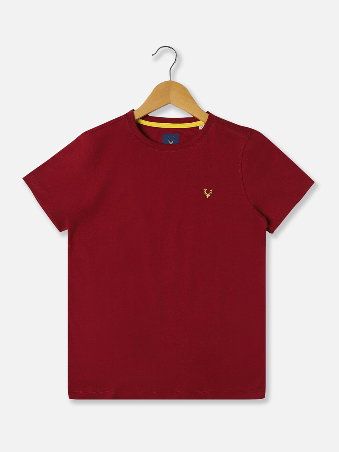 

Allen Solly Junior Boys Round Neck Short Sleeves Cotton T-shirt, Red