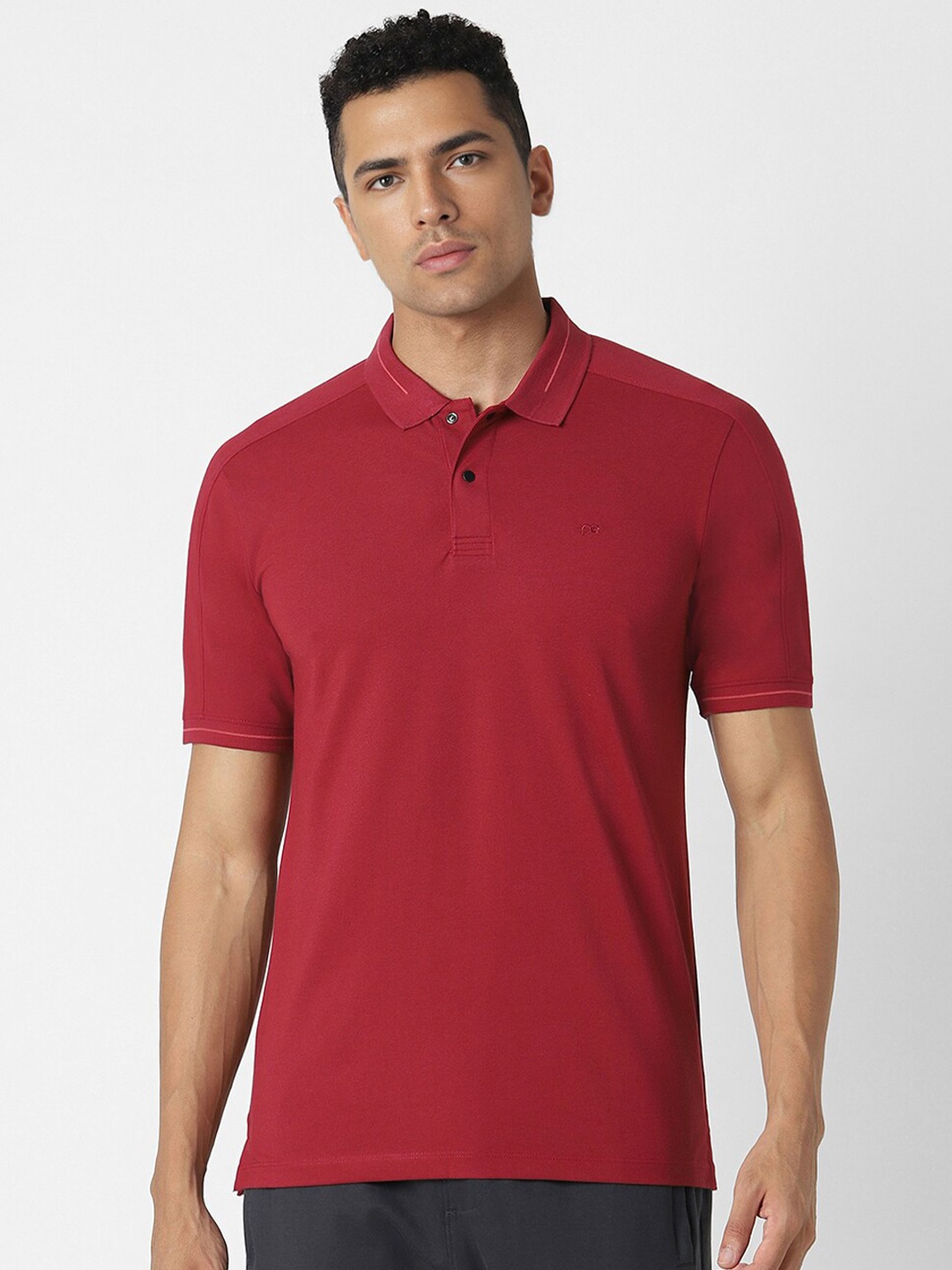 

Peter England Polo Collar Short Sleeves Regular Fit T-shirt, Maroon