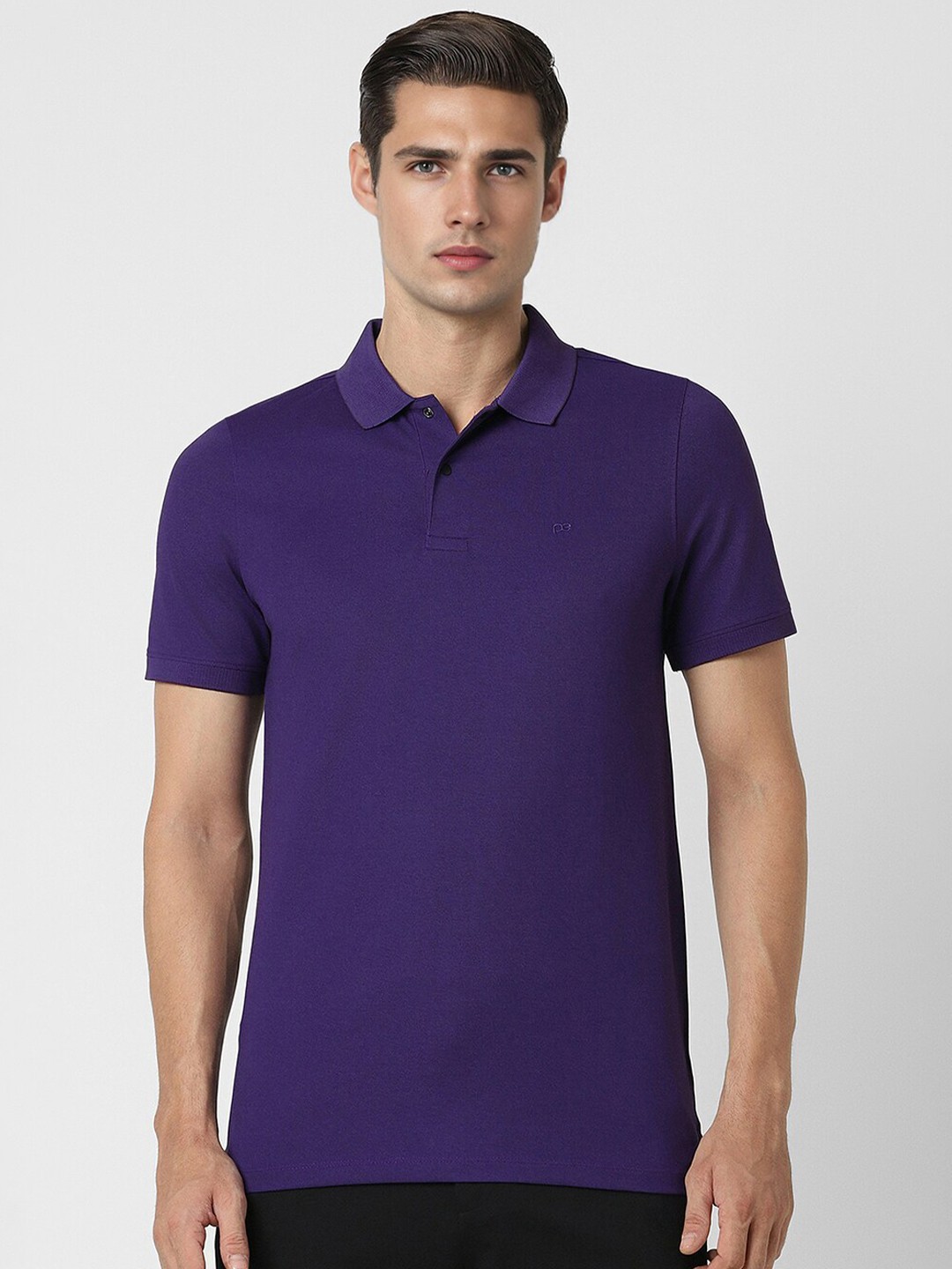 

Peter England Polo Collar Short Sleeves Regular Fit T-shirt, Purple
