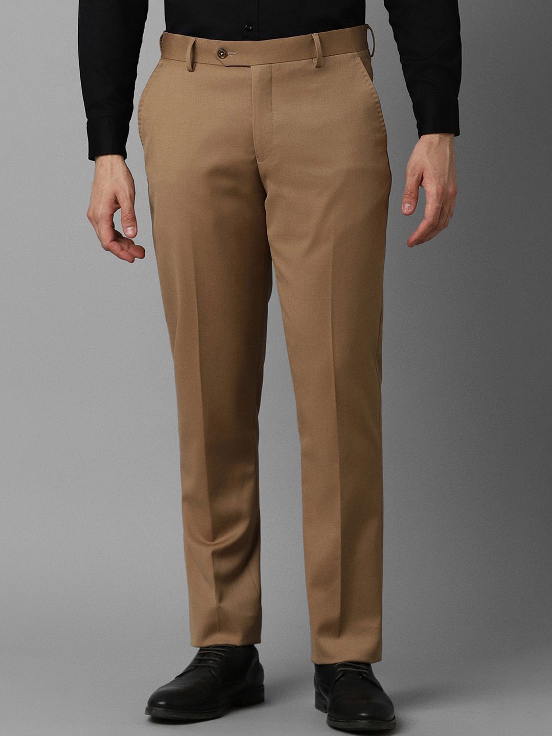 

Louis Philippe Men Mid Rise Slim Fit Formal Trouser, Brown