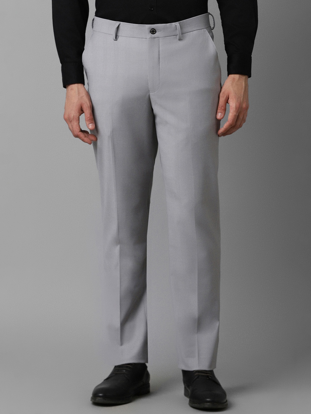

Louis Philippe Men Mid Rise Slim Fit Formal Trouser, Grey