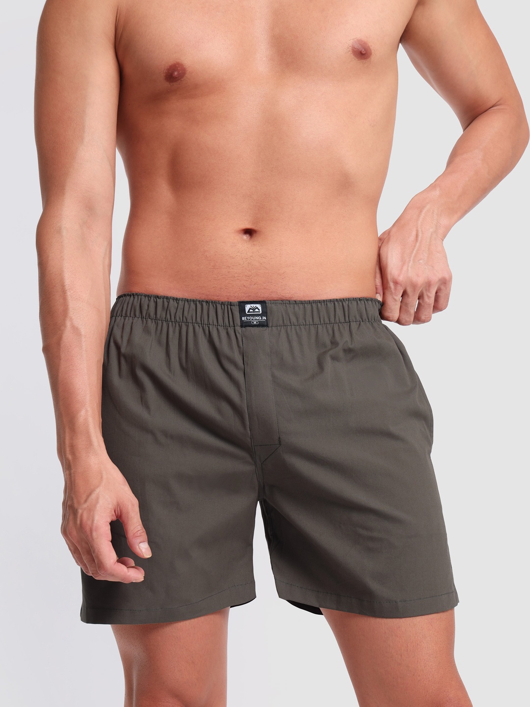 

Beyoung Pure Cotton Boxers BY-MBX-004-S, Grey