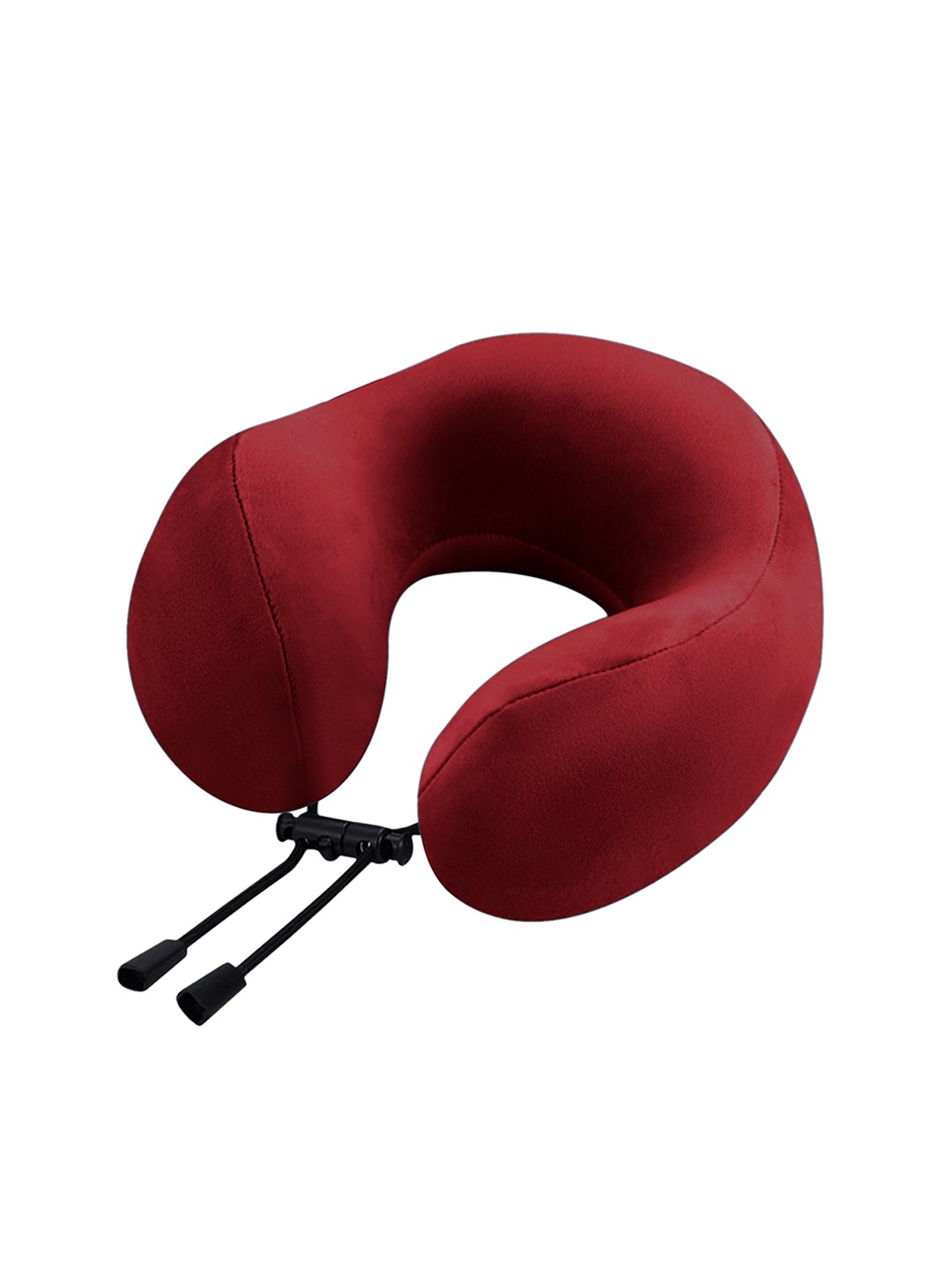 

BILLEBON Extra Soft Memory Foam Neck Pillow Travel Accessory, Red