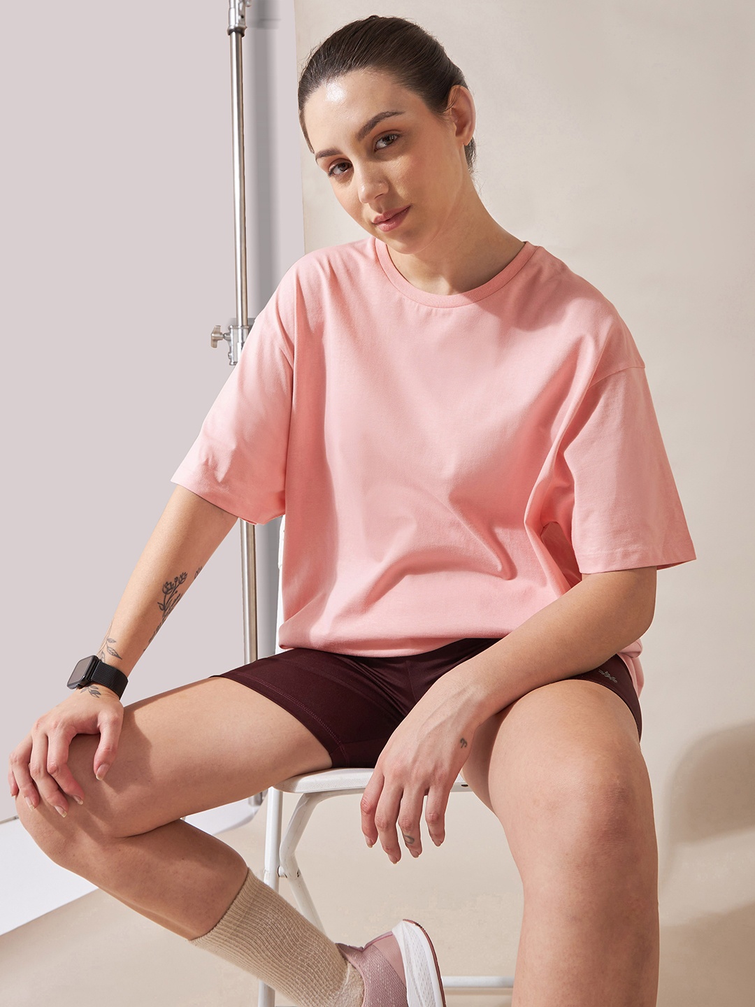 

CULT Cotton Bio Finish Technology Oversized T-shirt, Pink