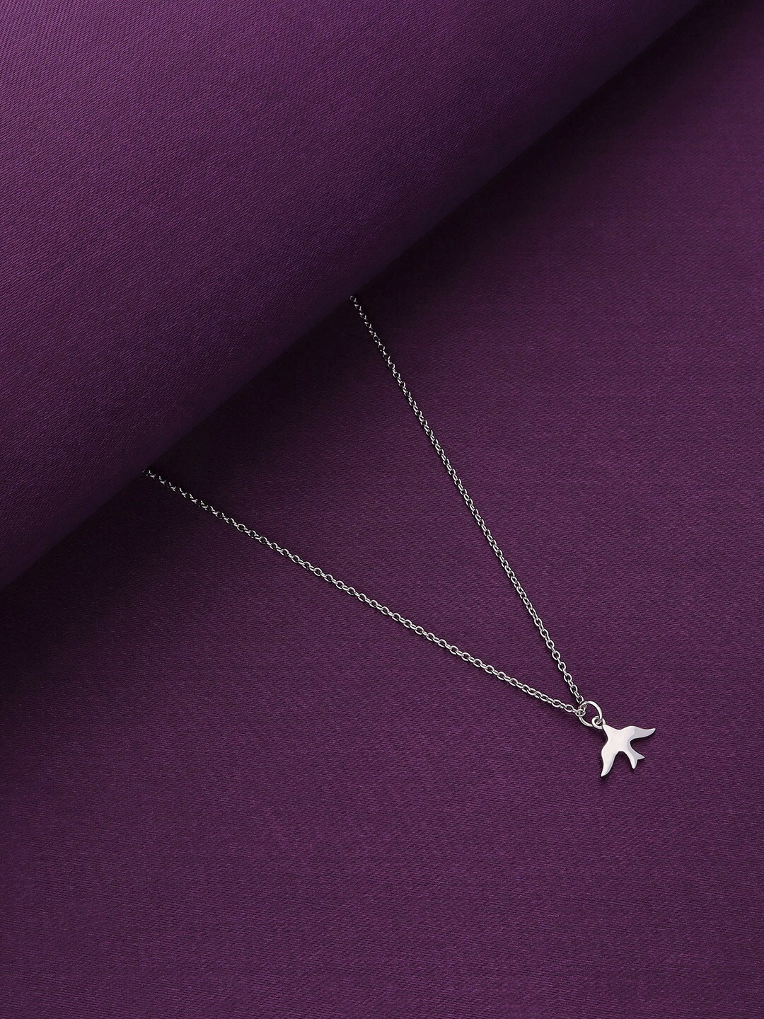 

KAI JEWEL 925 Silver Rhodium Plated & CZ Studded Pendant with Chain