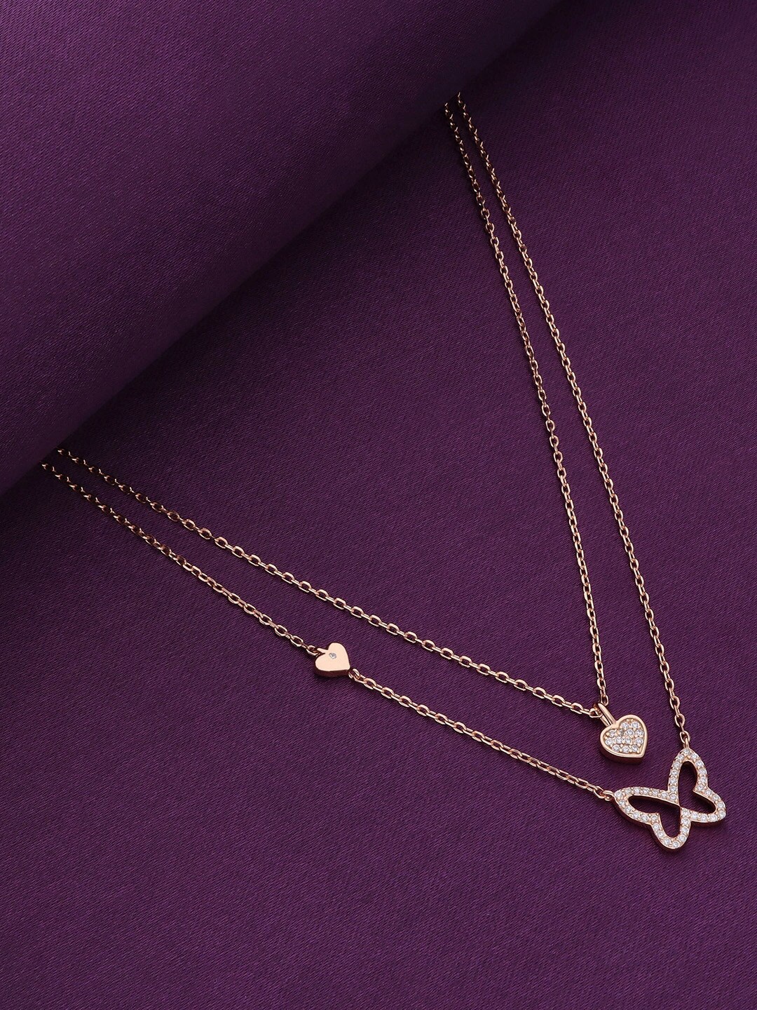 

KAI JEWEL 92.5 Sterling Silver Rhodium-Plated Necklace, Rose gold