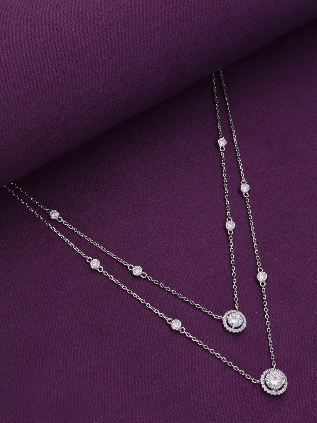 

KAI JEWEL 925 Sterling Silver Rhodium-Plated Layered Chain