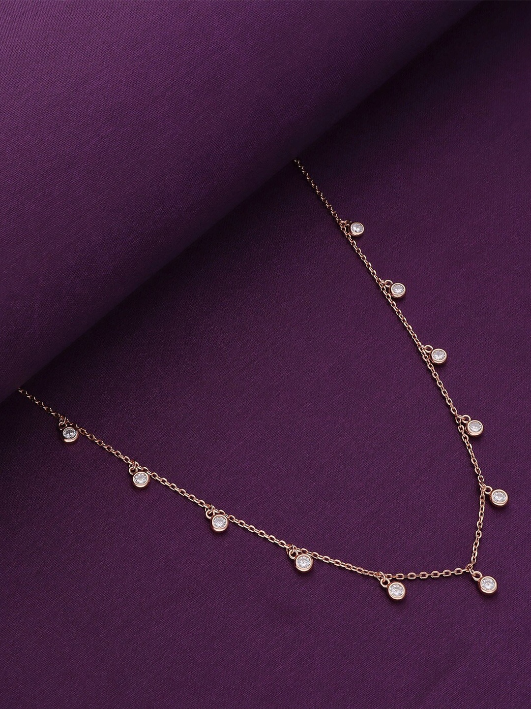 

KAI JEWEL 92.5 Sterling Silver Rhodium-Plated Necklace, Rose gold