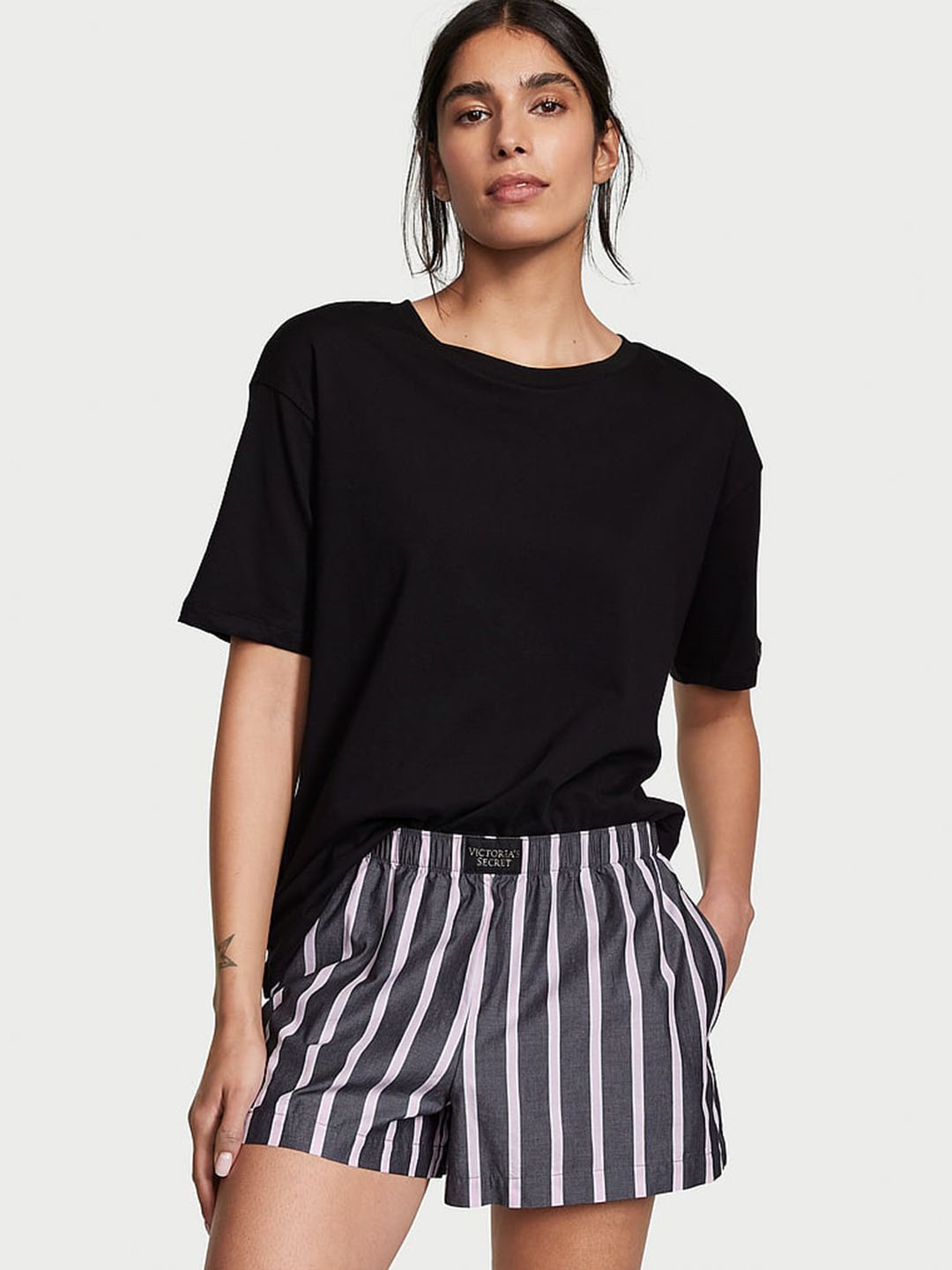 

Victoria's Secret Pure Cotton Night Suit, Black