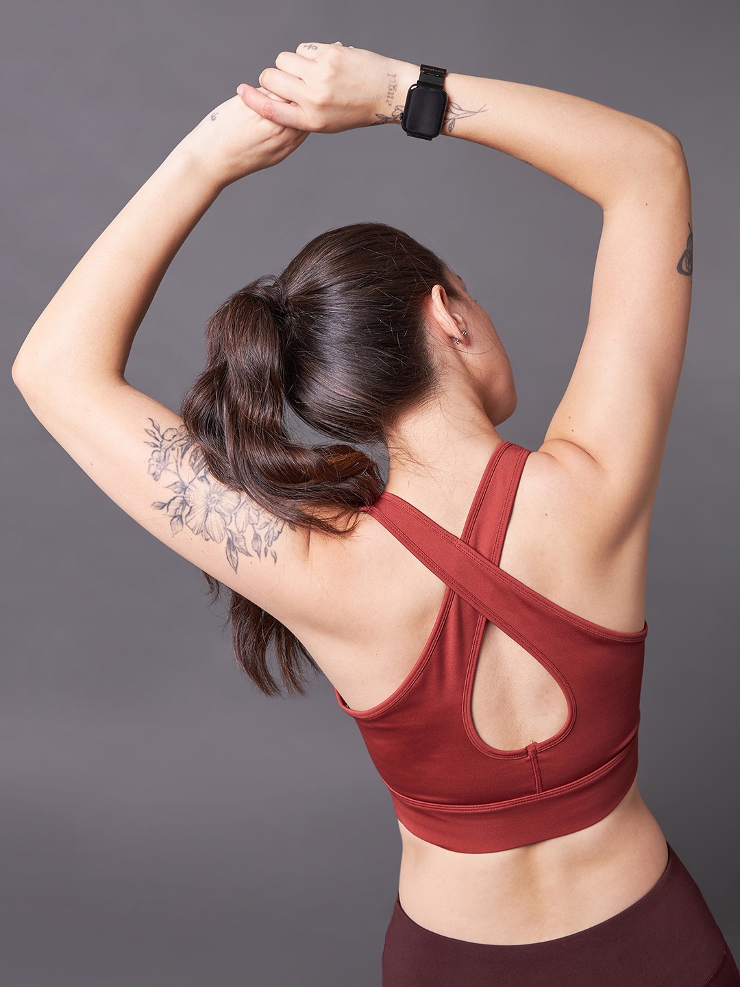 

Cultsport Cross Back Medium Support Bra, Rust