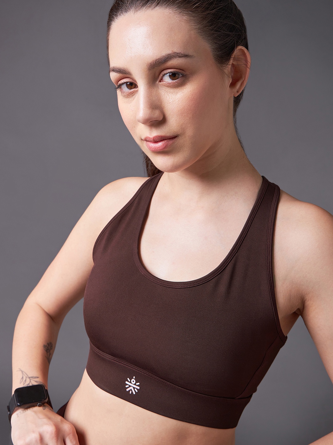 

Cultsport Cross Back Medium Support Bra, Brown