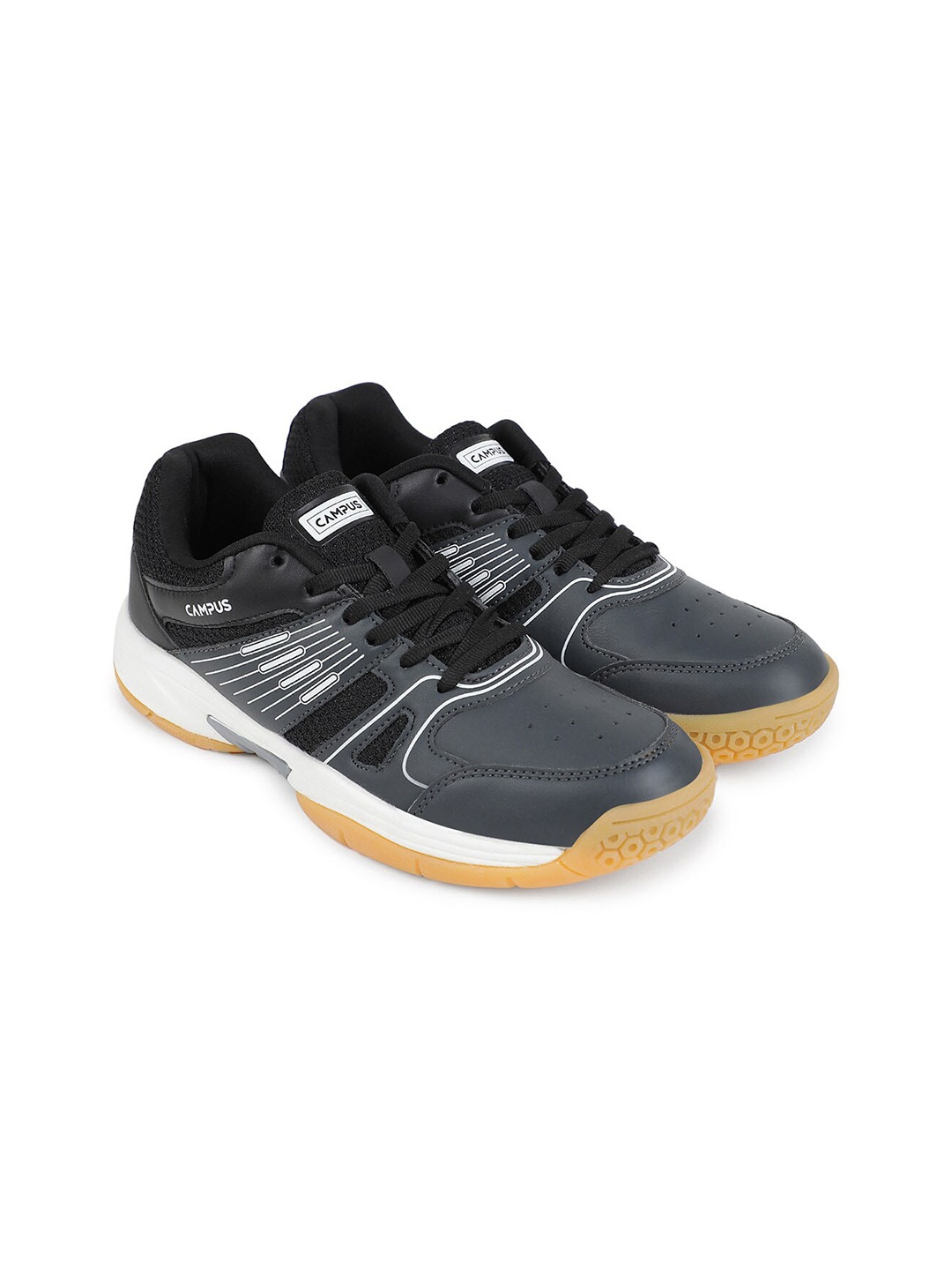 

Campus Men Mesh Running Shoes, Black