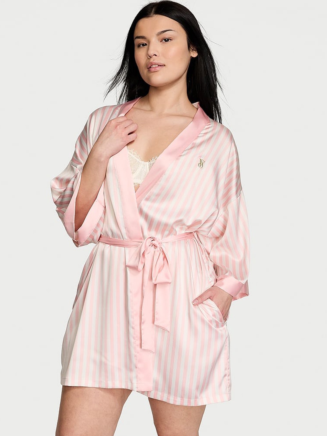 

Victoria's Secret The Tour '23 Iconic Striped Robe, Pink