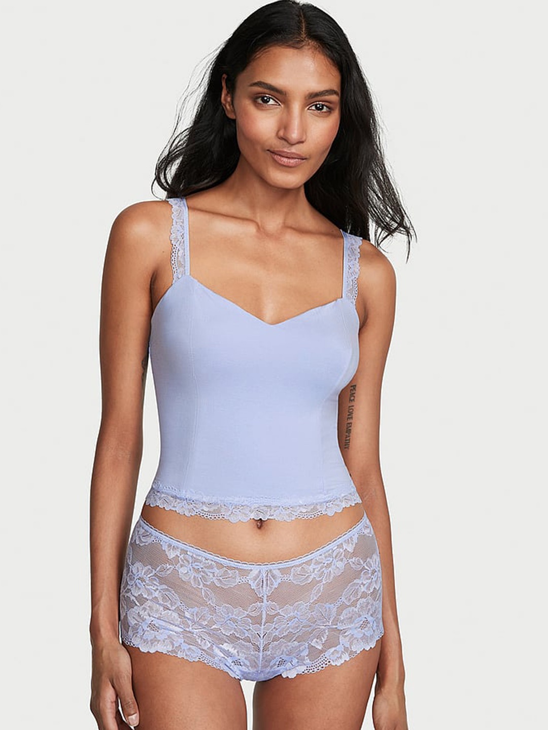 

Victoria's Secret Self Design Modal & Lace Lingerie Set, Blue