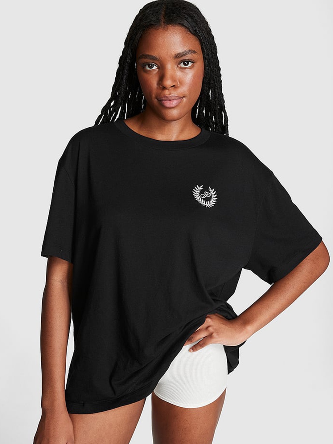 

Victoria's Secret Oversized Lounge T-Shirt, Black