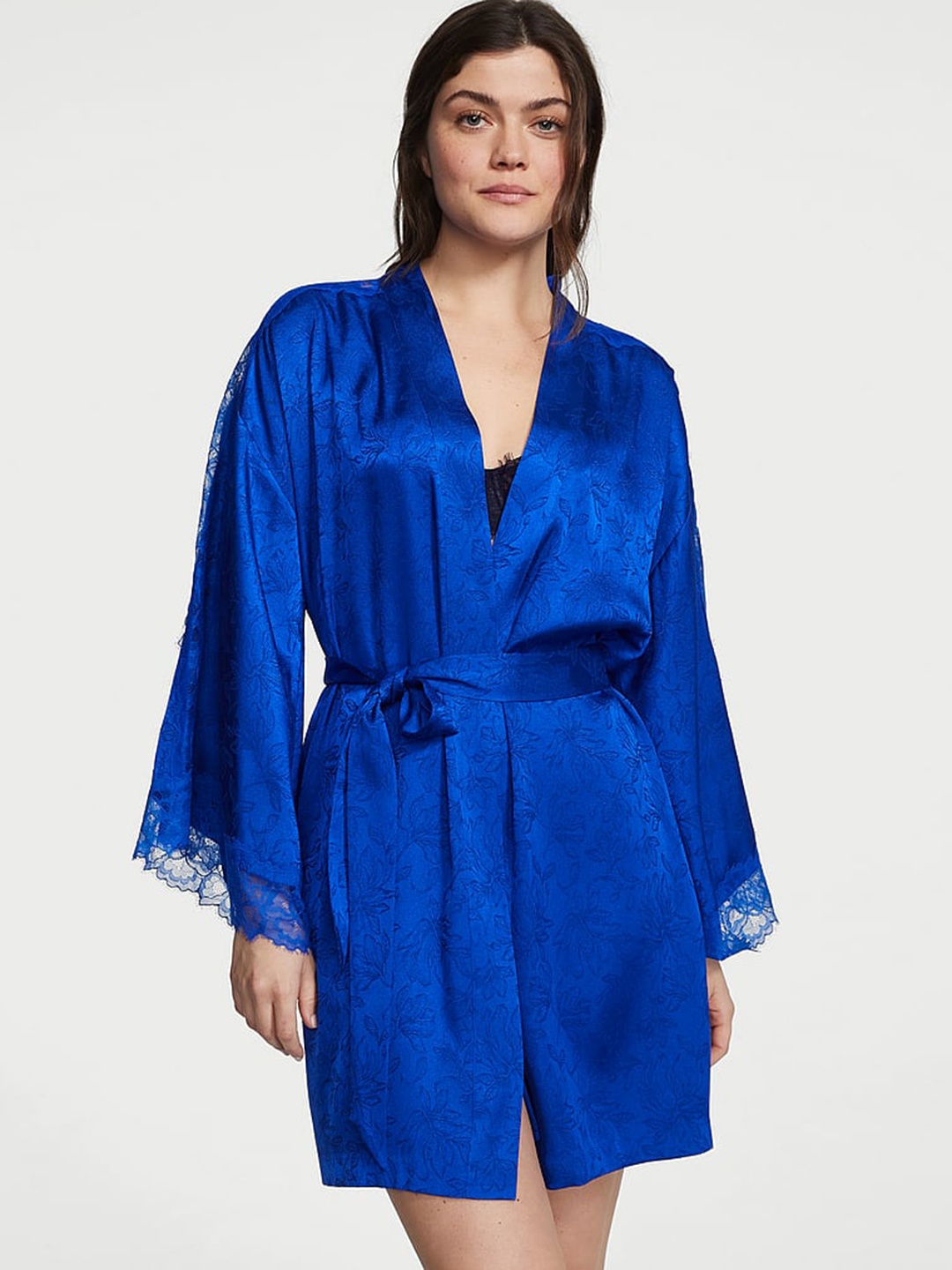 

Victoria's Secret Lace Inset Jacquard Robe, Blue