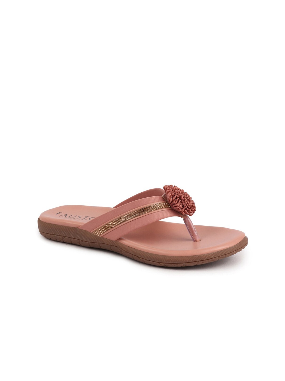 

FAUSTO Embellished One Toe Flats, Pink
