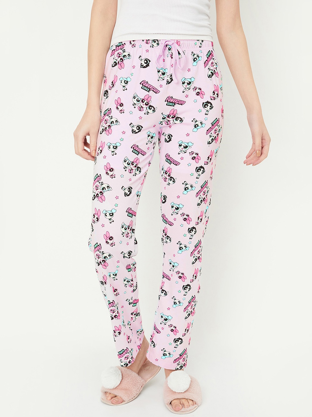 

max Women Printed Pure Cotton Lounge Pant, Pink