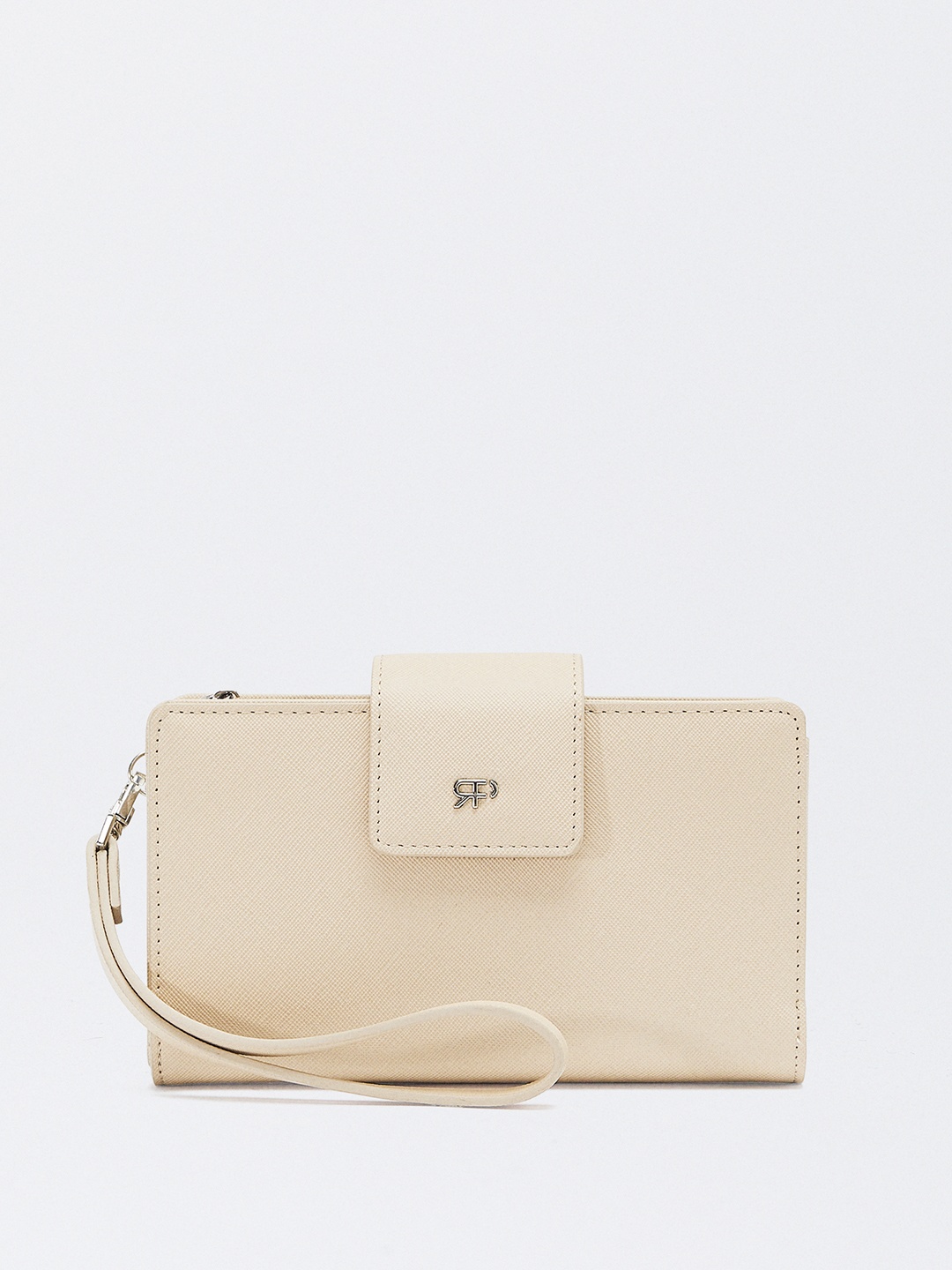 

PARFOIS Women Textured Two Fold Wallet, Beige