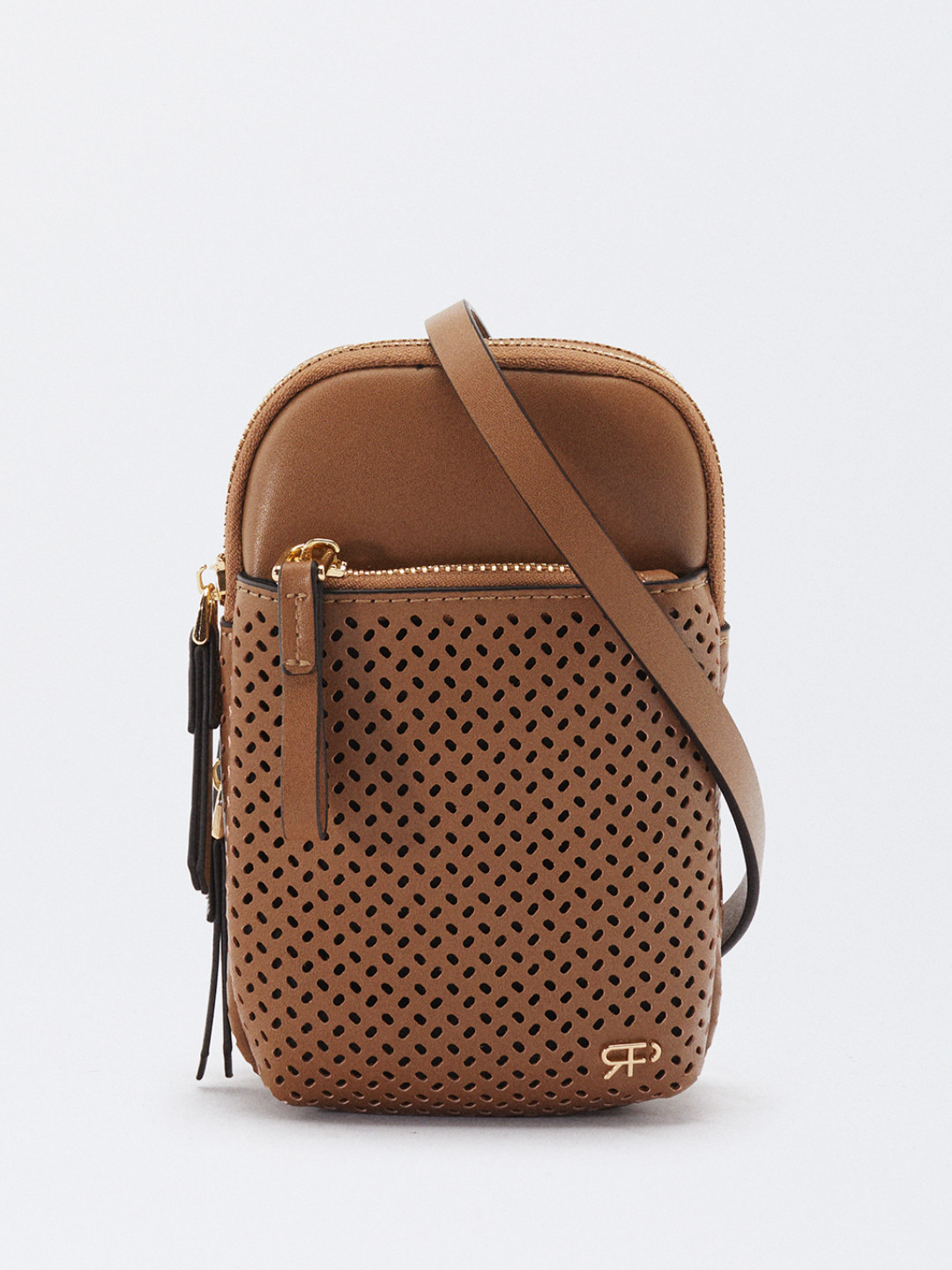 

PARFOIS Laser Cut Mobile Pouch, Camel brown