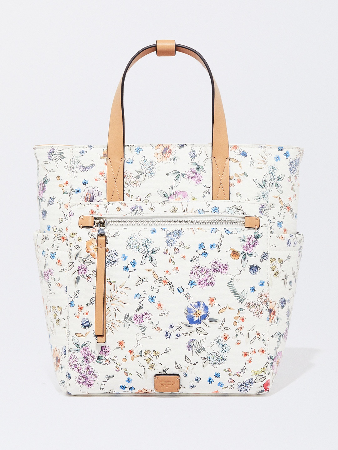 

PARFOIS Women Floral Printed Backpack cum Handheld Bag - 14.64 L, Off white