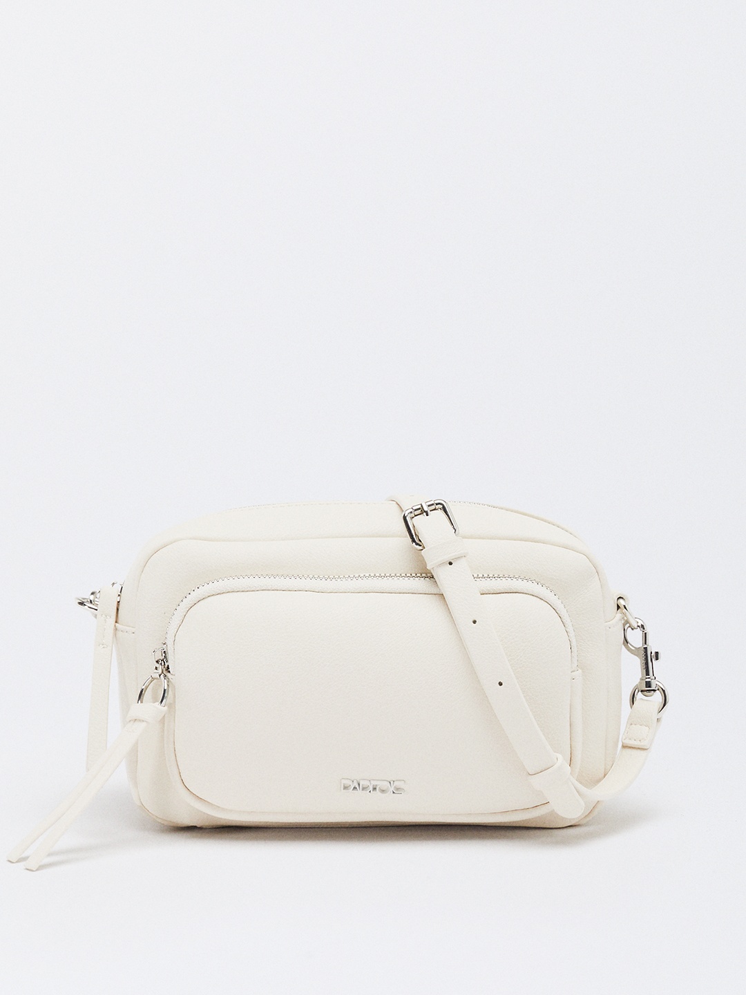 

PARFOIS Structured Sling Bag, Off white