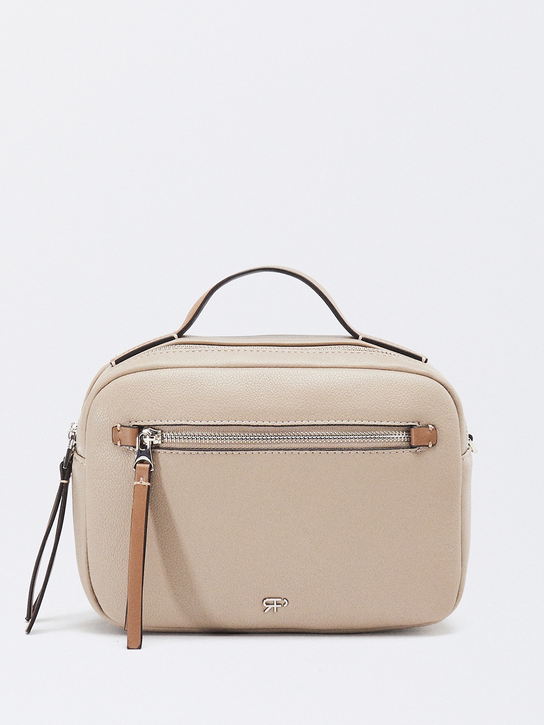 

PARFOIS Textured Structured Handheld Bag, Beige