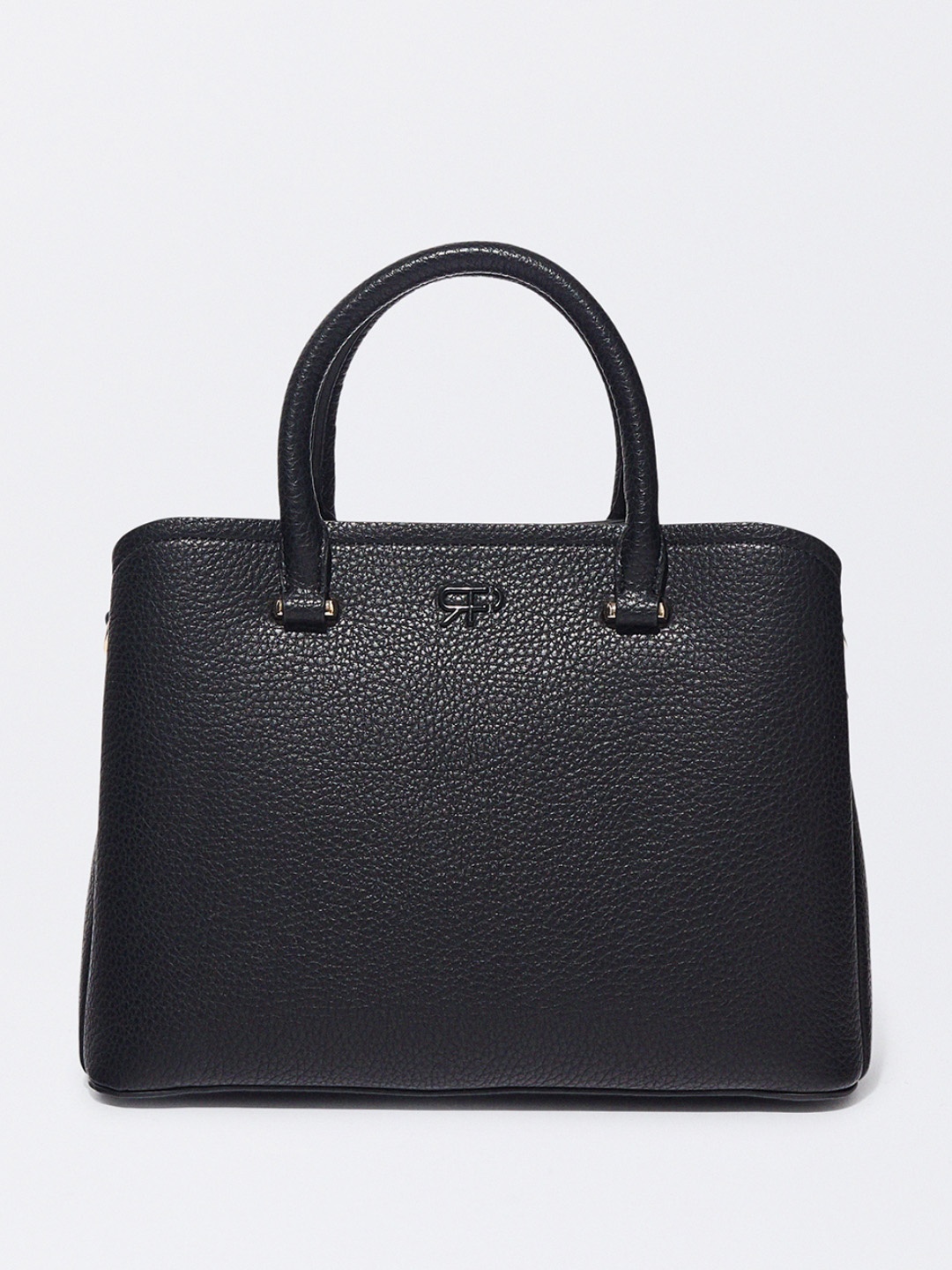 

PARFOIS Solid Structured Handheld Bag, Black
