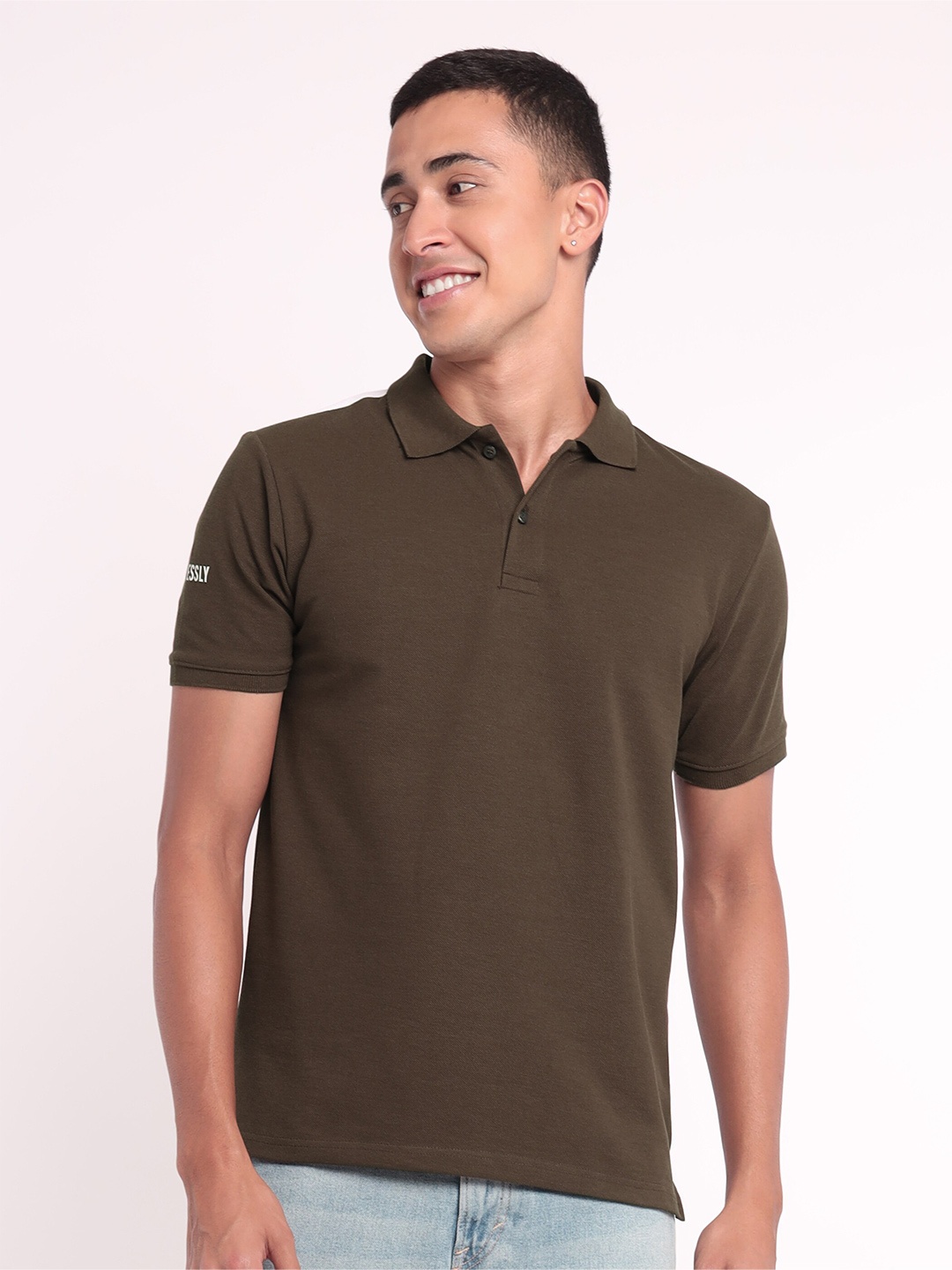 

Beyoung Polo Collar Short Sleeves Cotton Casual T-shirt, Brown