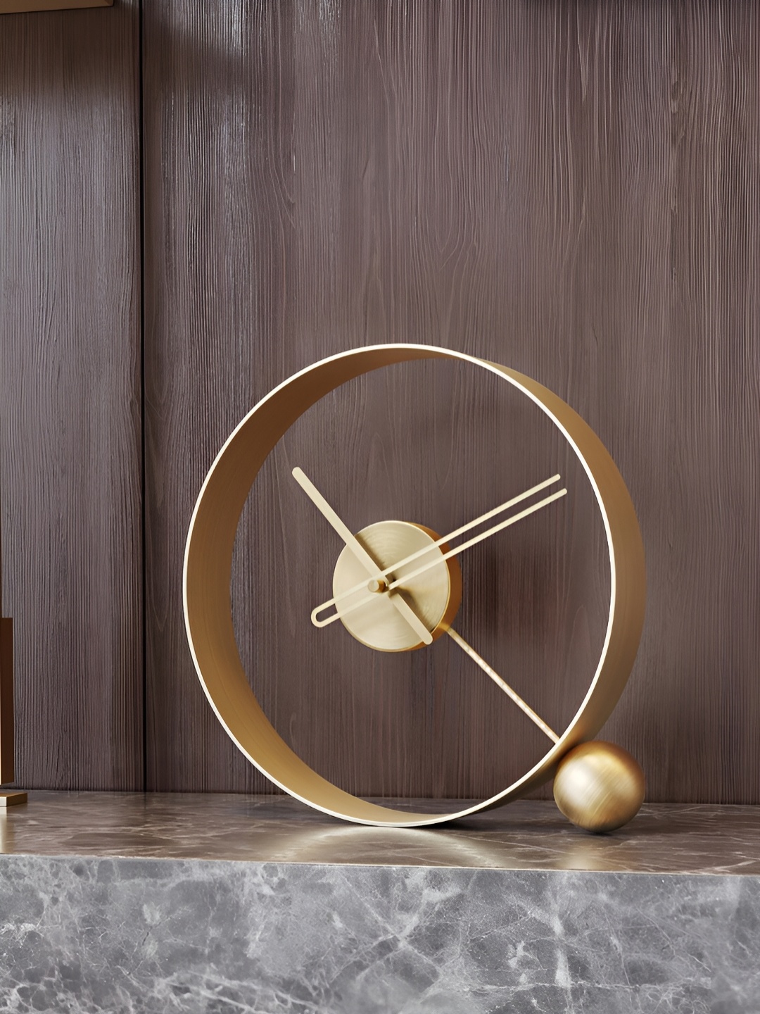 

Writings On The Wall Gold-Toned Contemporary Analogue Wall Clock