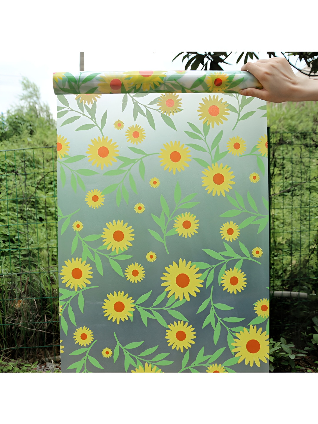 

Jaamso Royals Green & Yellow Printed Self-Adhesive Window Frosting Film Sticker