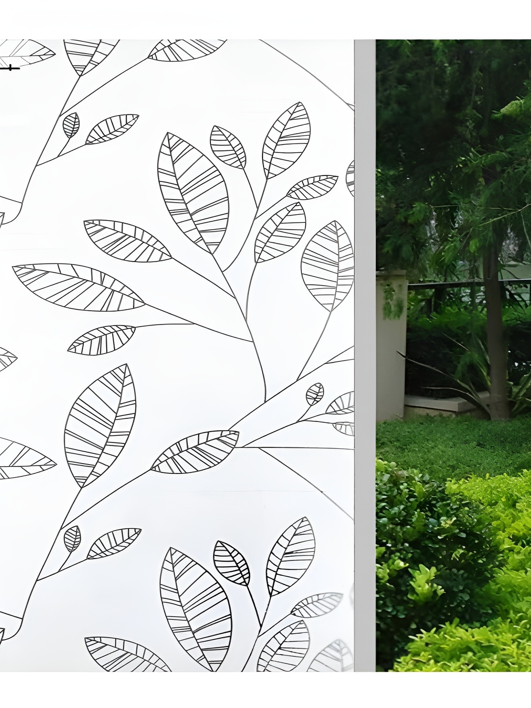 Jaamso Royals Grey Printed Self-Adhesive Waterproof Window Sticker