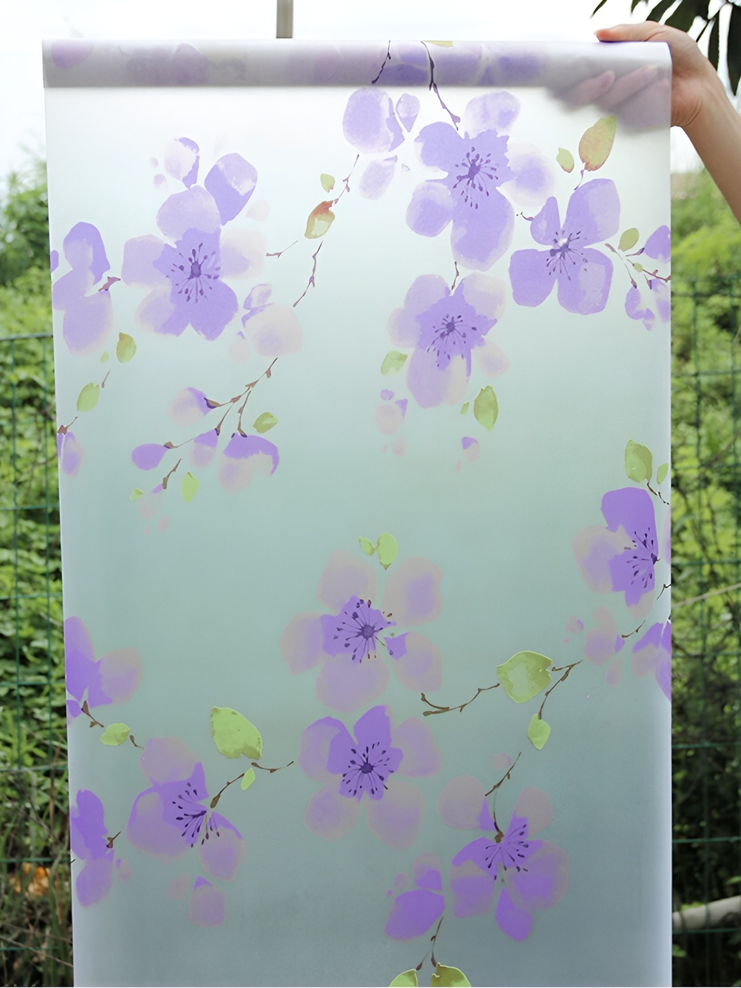 

Jaamso Royals Transparent Floral Printed Self-Adhesive Waterproof Window Sticker