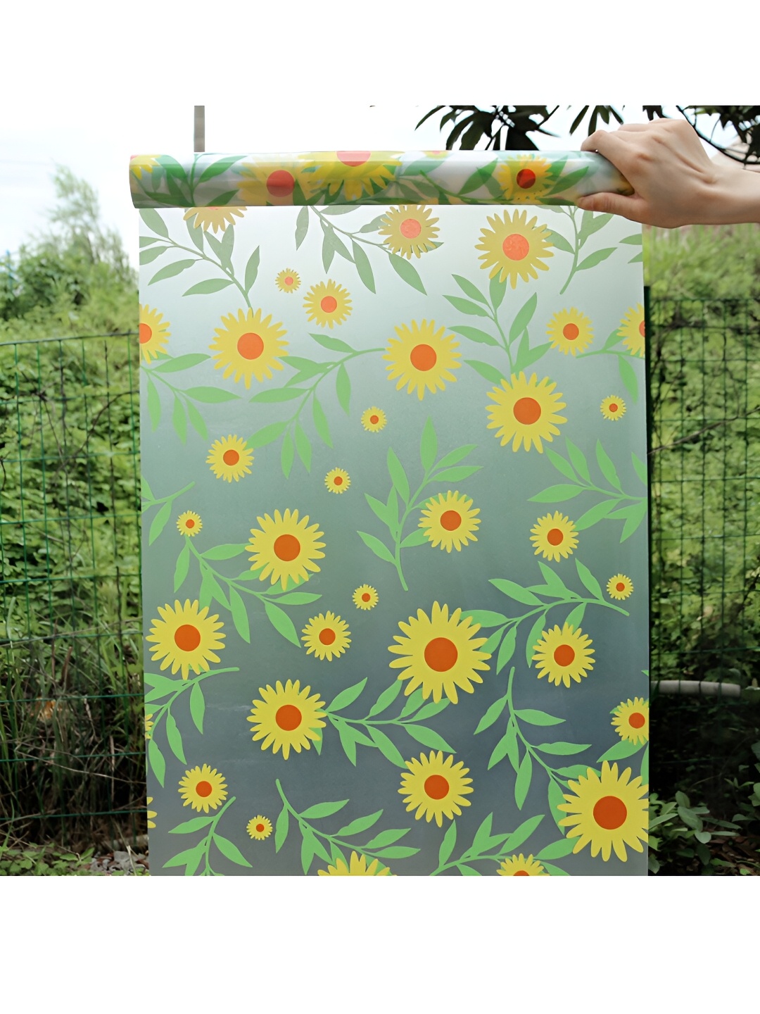 

Jaamso Royals Yellow & Green Printed Self-Adhesive Waterproof Window Sticker
